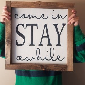 Wood sign home decor